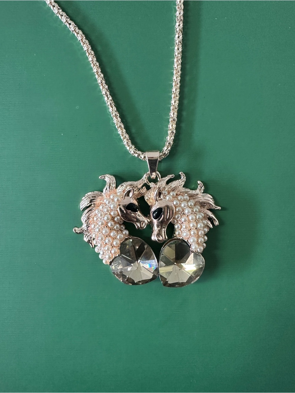 Betsey Johnson Horse Pendant Statement Necklace